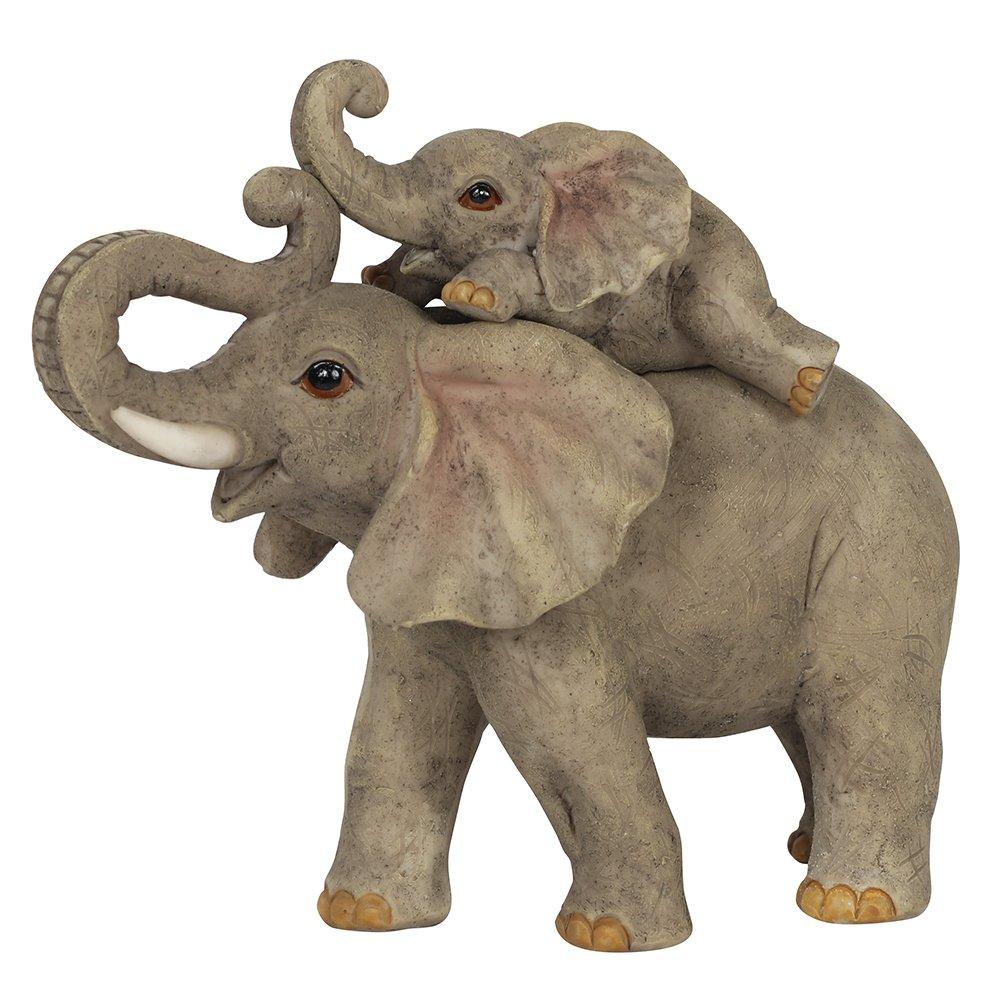 Grey & Silver - Something Different - Elephant Adventure Mother and Baby Elephant Orname - 2