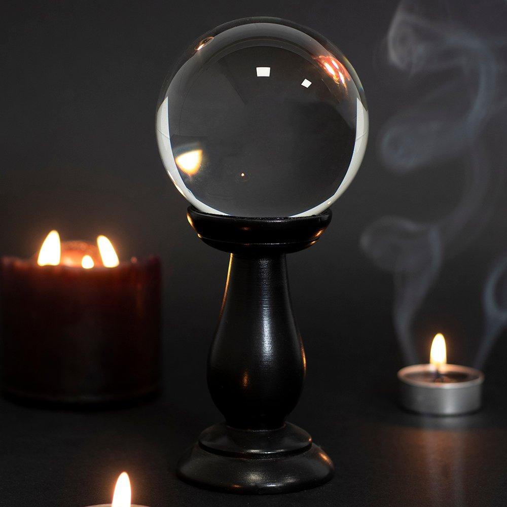 Clear - Something Different - Small Clear Crystal Ball on Stand - 2