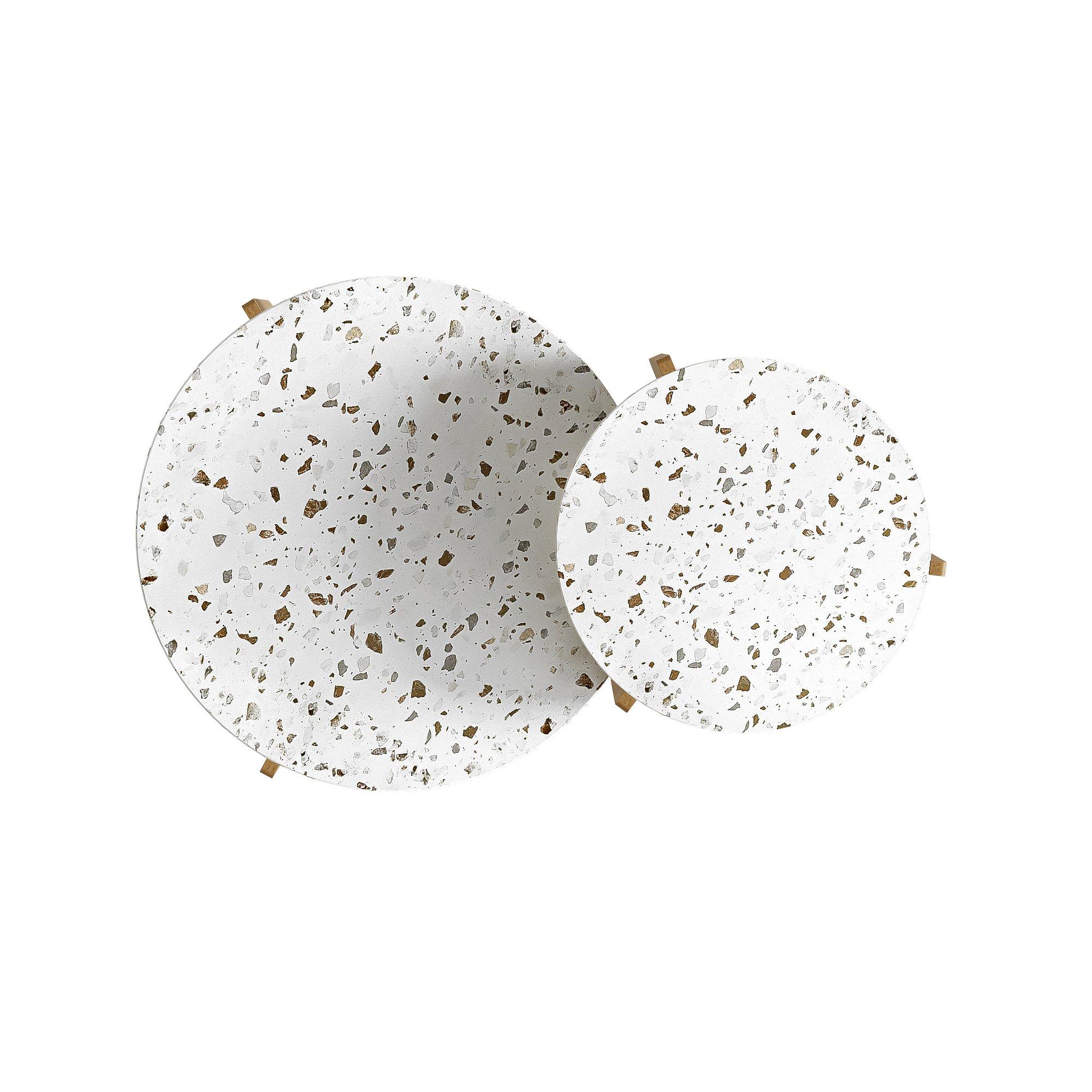 White - Urban Meuble - Modern Nesting Coffee Table Set - 12