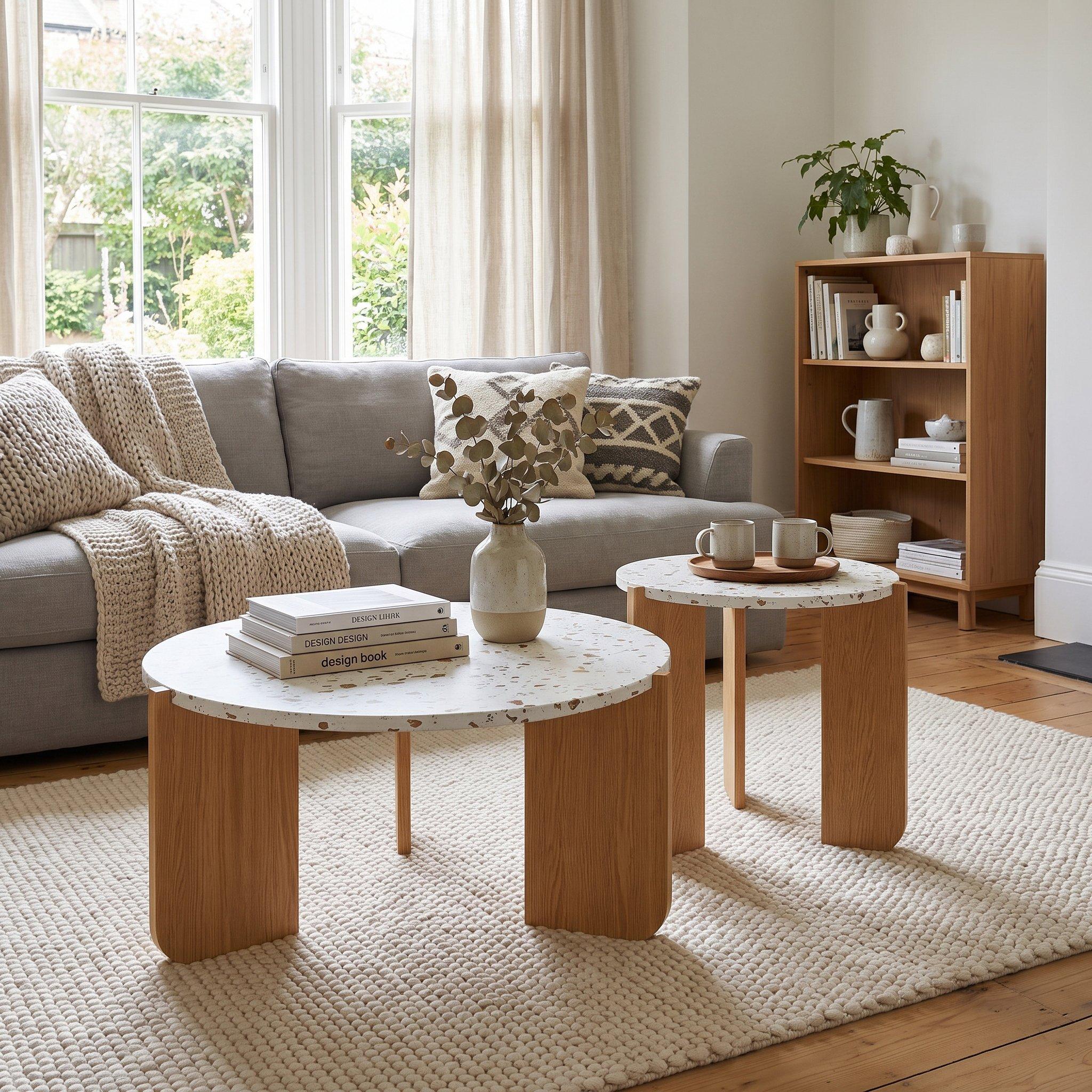 White - Urban Meuble - Modern Nesting Coffee Table Set - 3