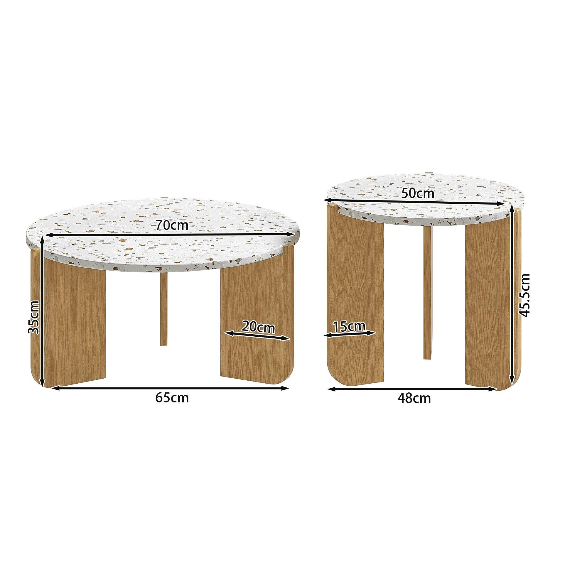 White - Urban Meuble - Modern Nesting Coffee Table Set - 6