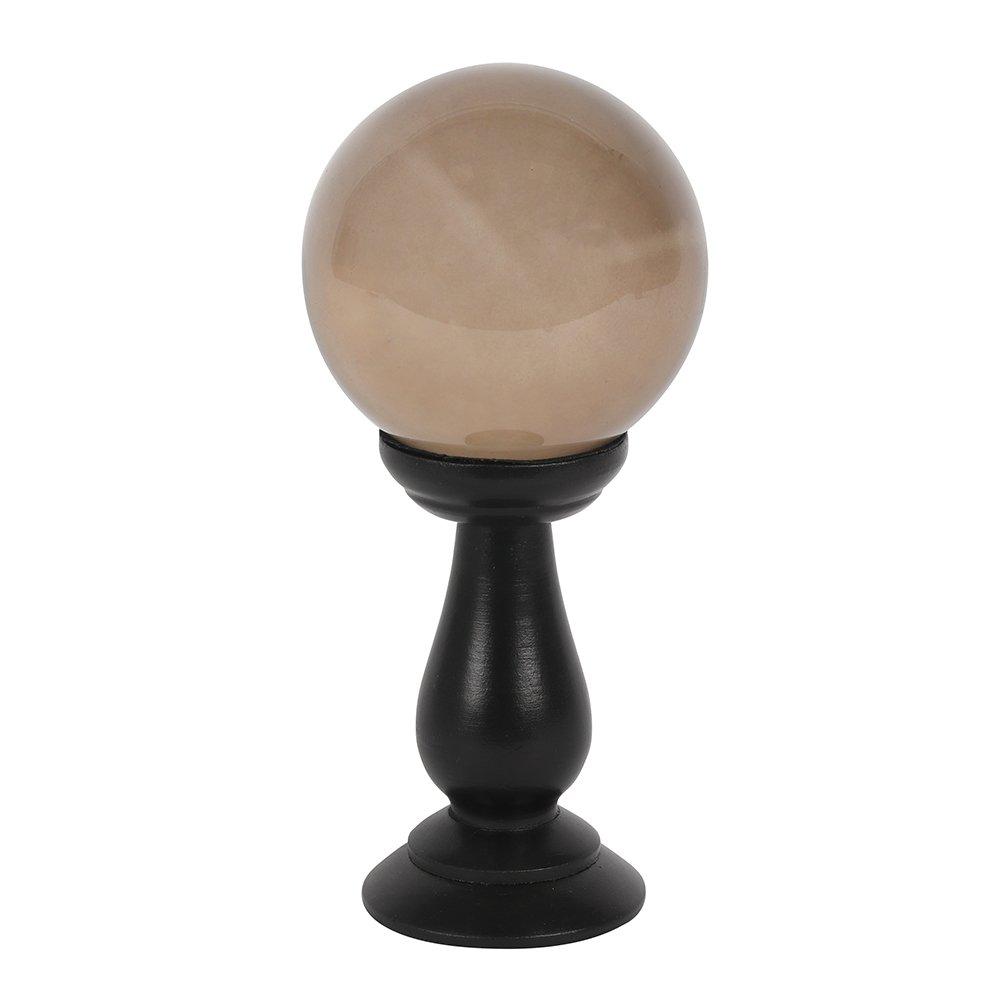 Something Different  Small Smoke Grey Crystal Ball On Stand - Grey & Silver