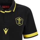 Noir/Yellow - Macron - Wales Away Shirt 2023 2024 Womens - 3
