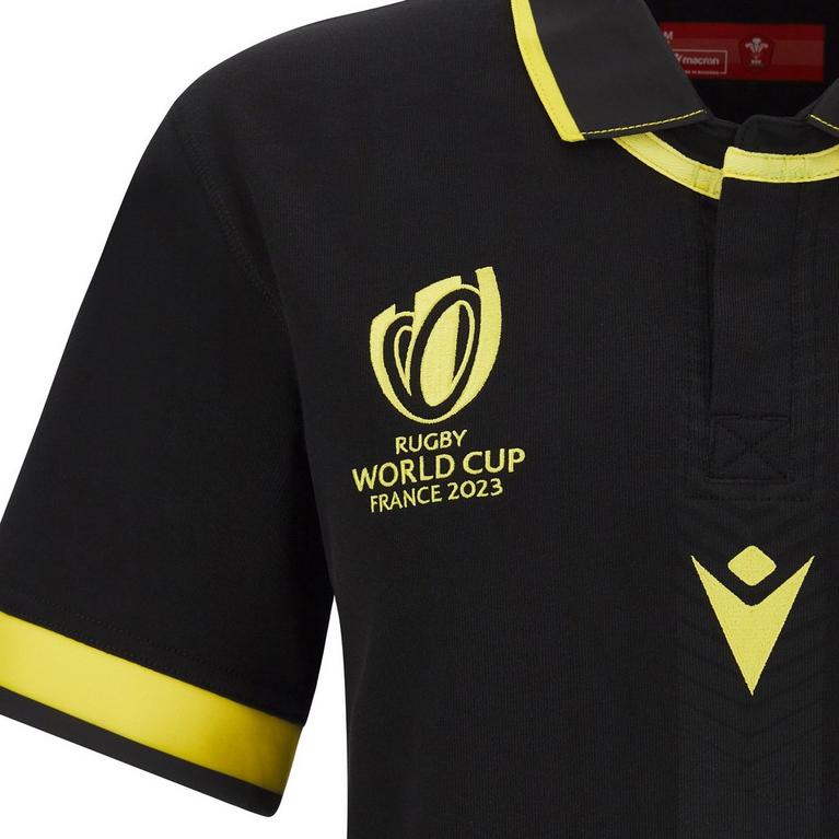 Noir/Yellow - Macron - Wales Away Shirt 2023 2024 Womens - 4