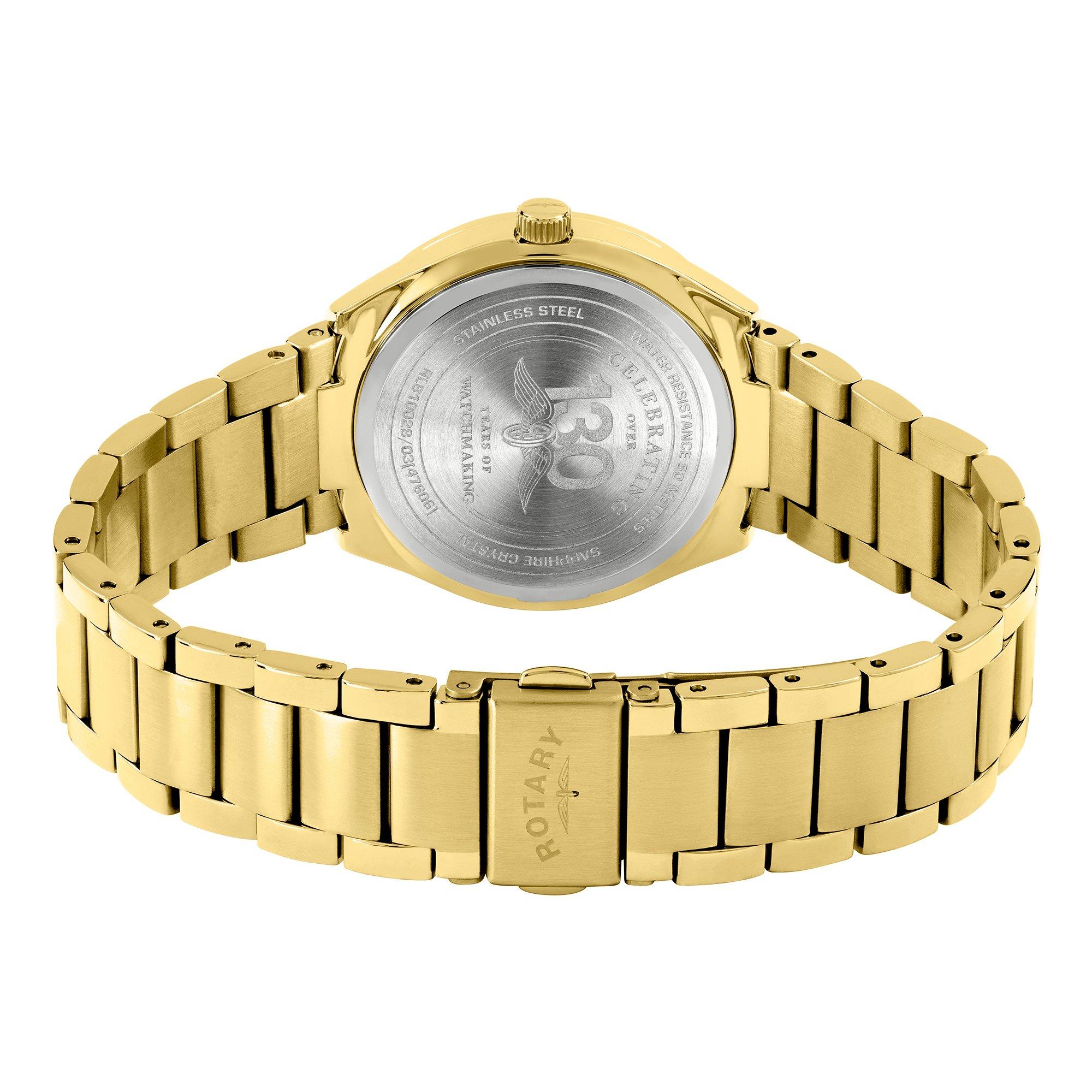 Gold - Rotary - Rotary Ladies Brilliance Gold SS Bracelet Watch - 4