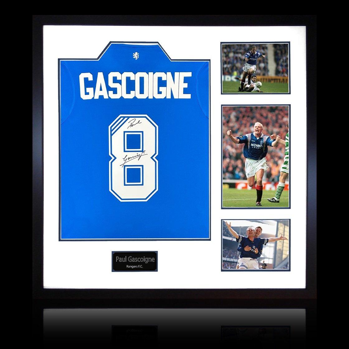 Blue - The Fan Cave - Paul Gascoigne Signed Rangers Shirt Elite Frame - 1