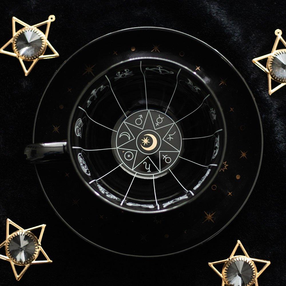 Black - Something Different - Astrology Fortune Telling Teacup - 2