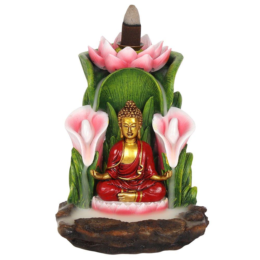 Multi & Rainbow - Something Different - Colourful Buddha Backflow Incense Burner - 2