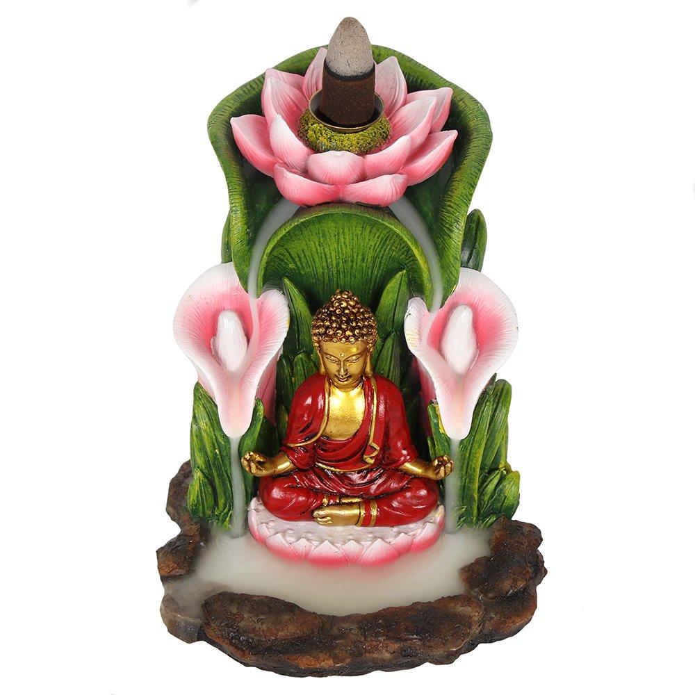 Multi & Rainbow - Something Different - Colourful Buddha Backflow Incense Burner - 3