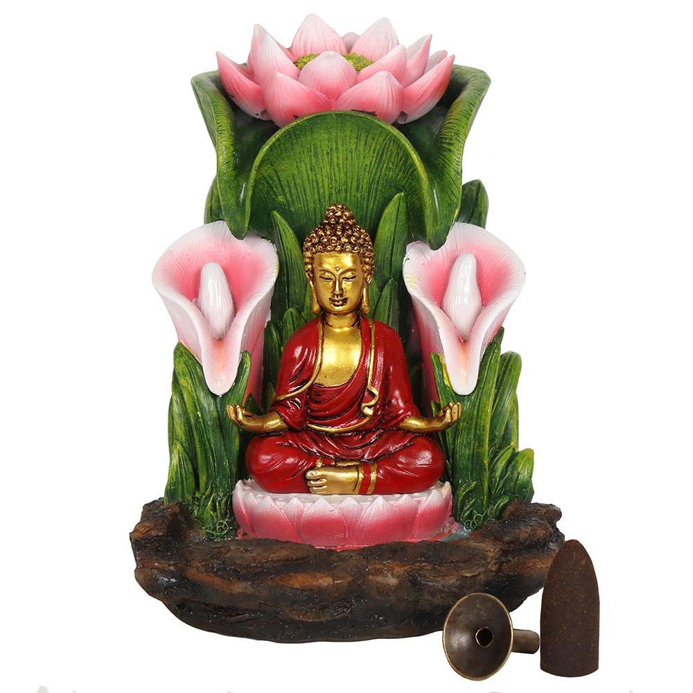 Multi & Rainbow - Something Different - Colourful Buddha Backflow Incense Burner - 4