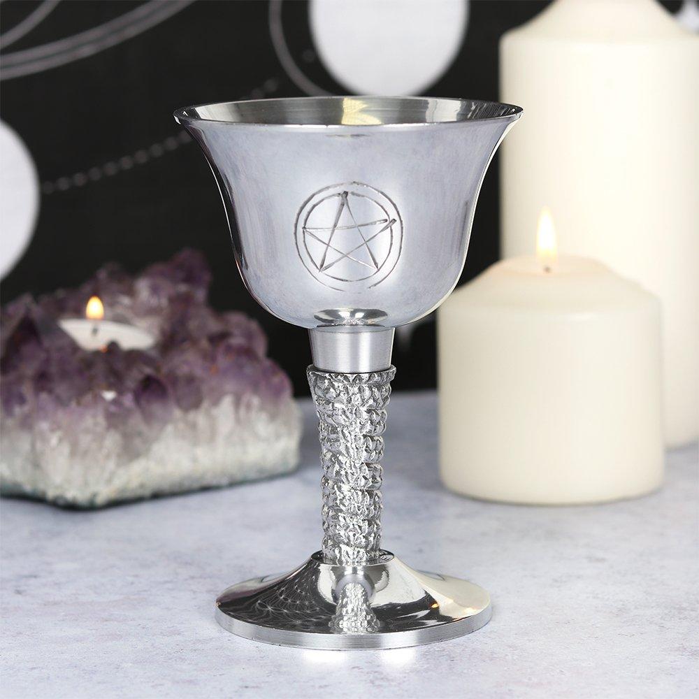 Silver - Something Different - Silver Metal Pentagram Chalice - 1