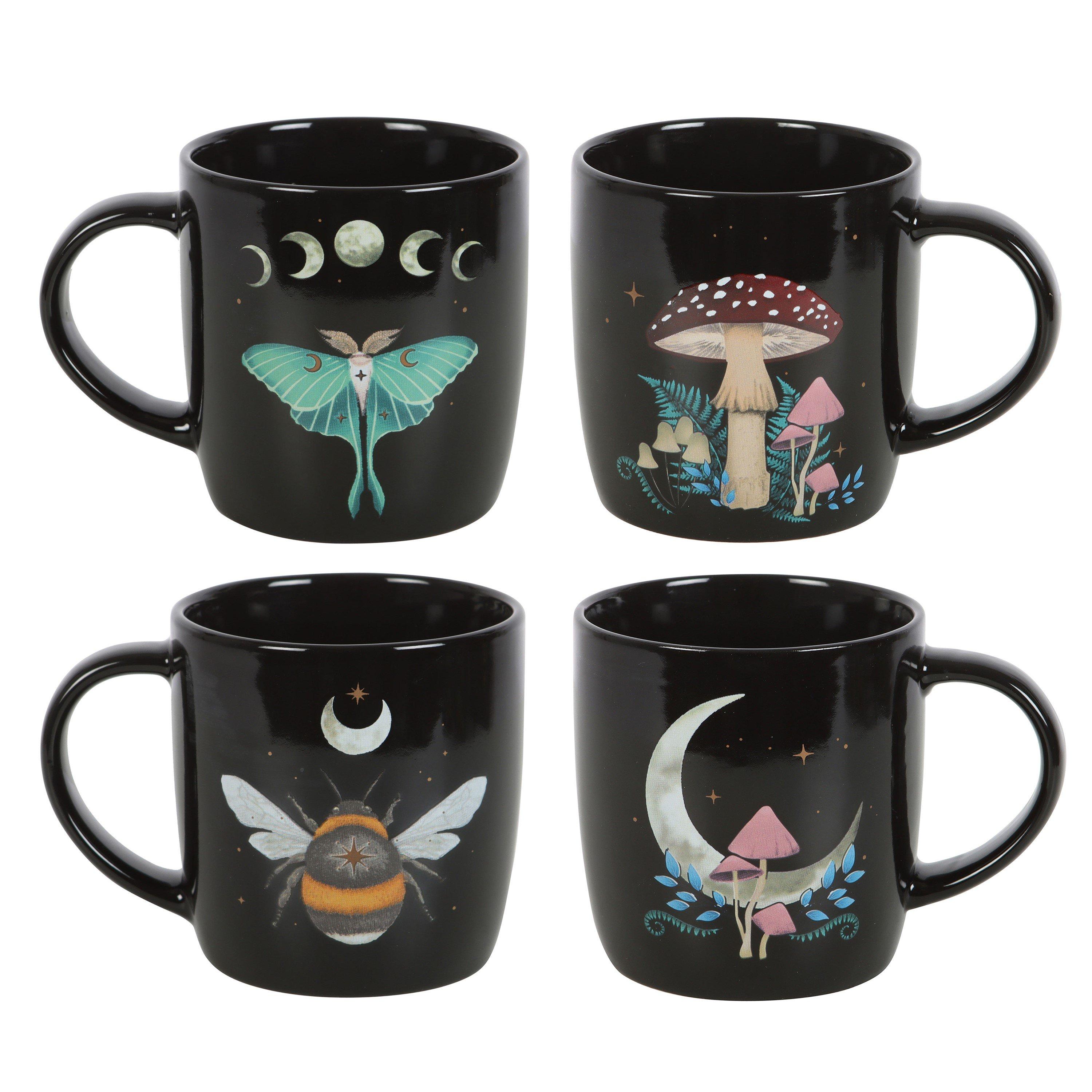 Black - Something Different - Set of 4 Dark Forest Mugs - 3