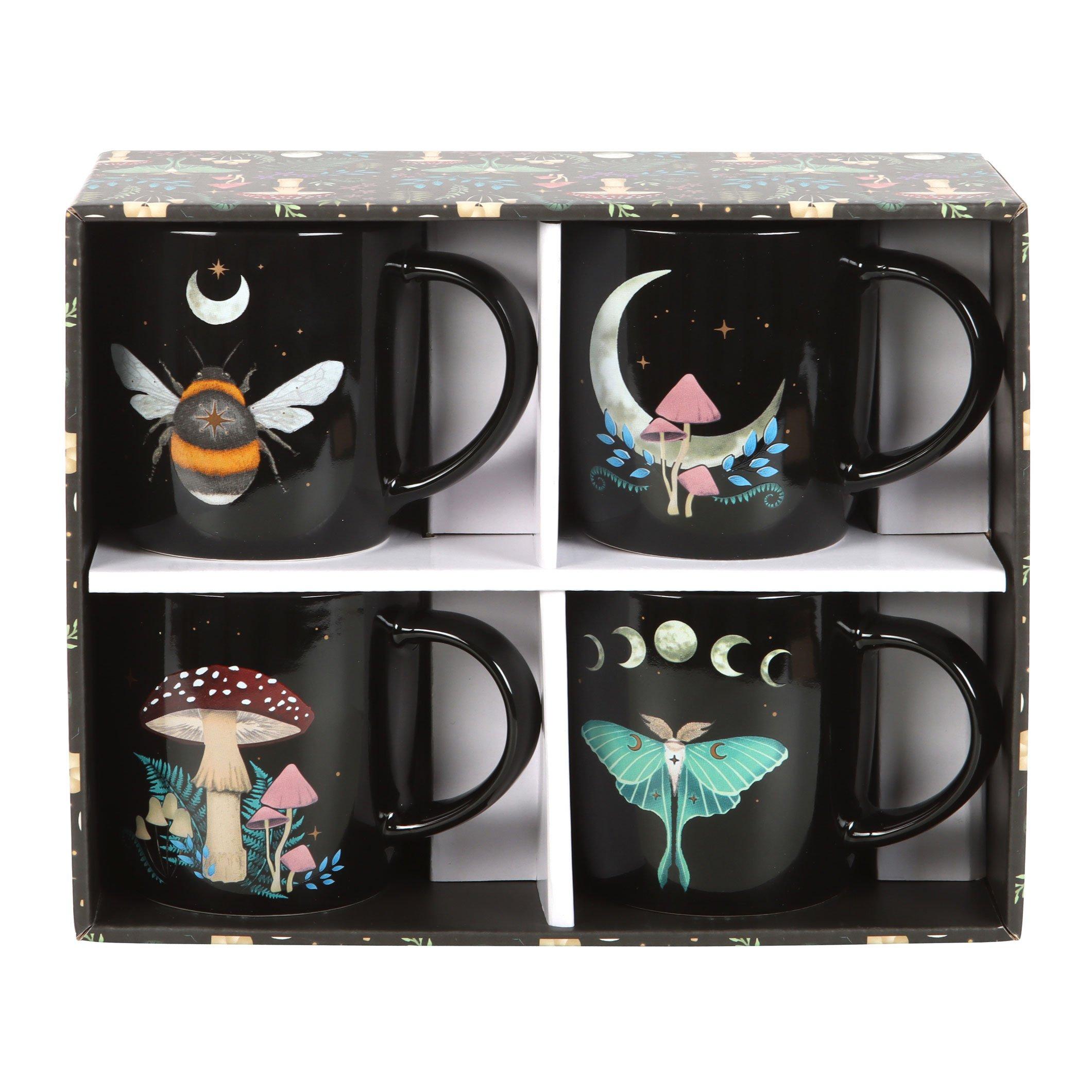 Black - Something Different - Set of 4 Dark Forest Mugs - 4
