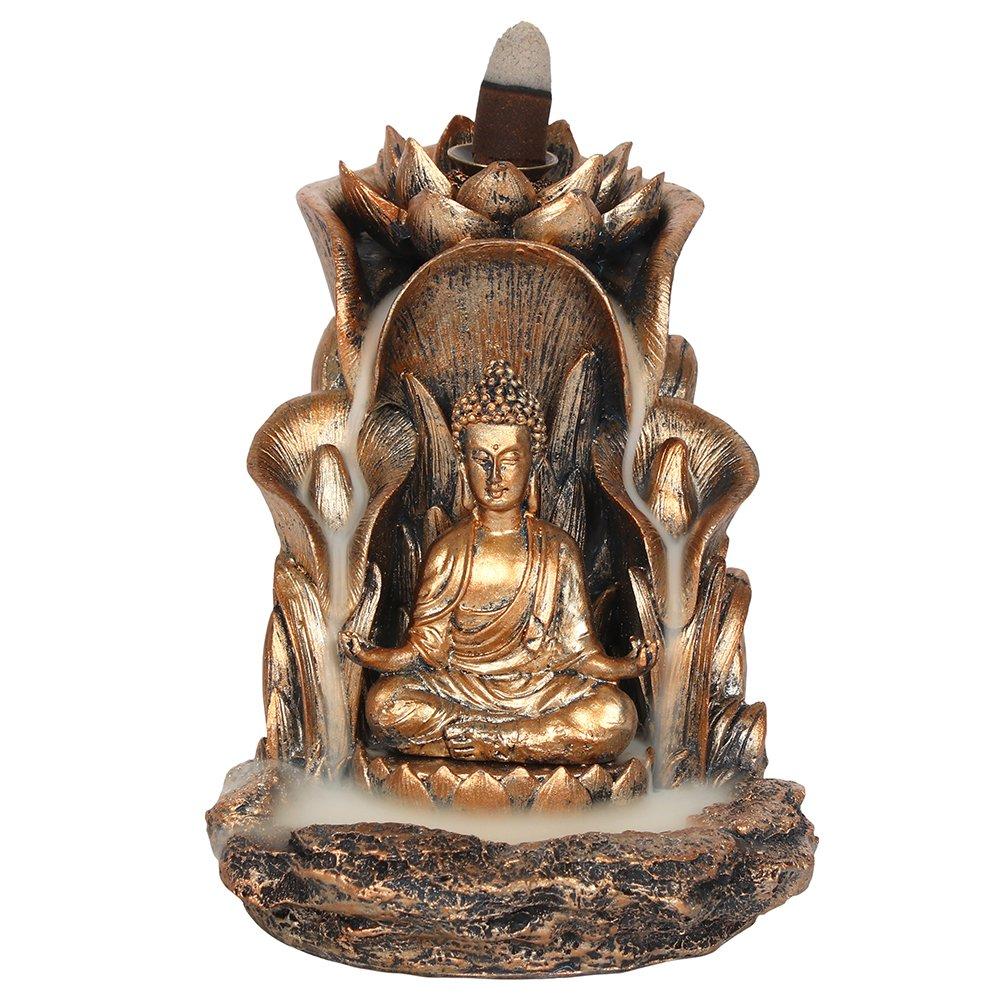 Bronze & Copper - Something Different - Bronze Buddha Backflow Incense Burner - 2