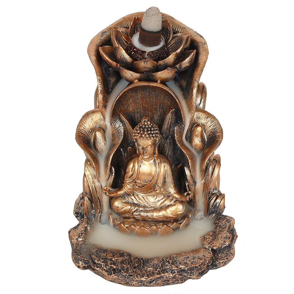 Bronze & Copper - Something Different - Bronze Buddha Backflow Incense Burner - 3