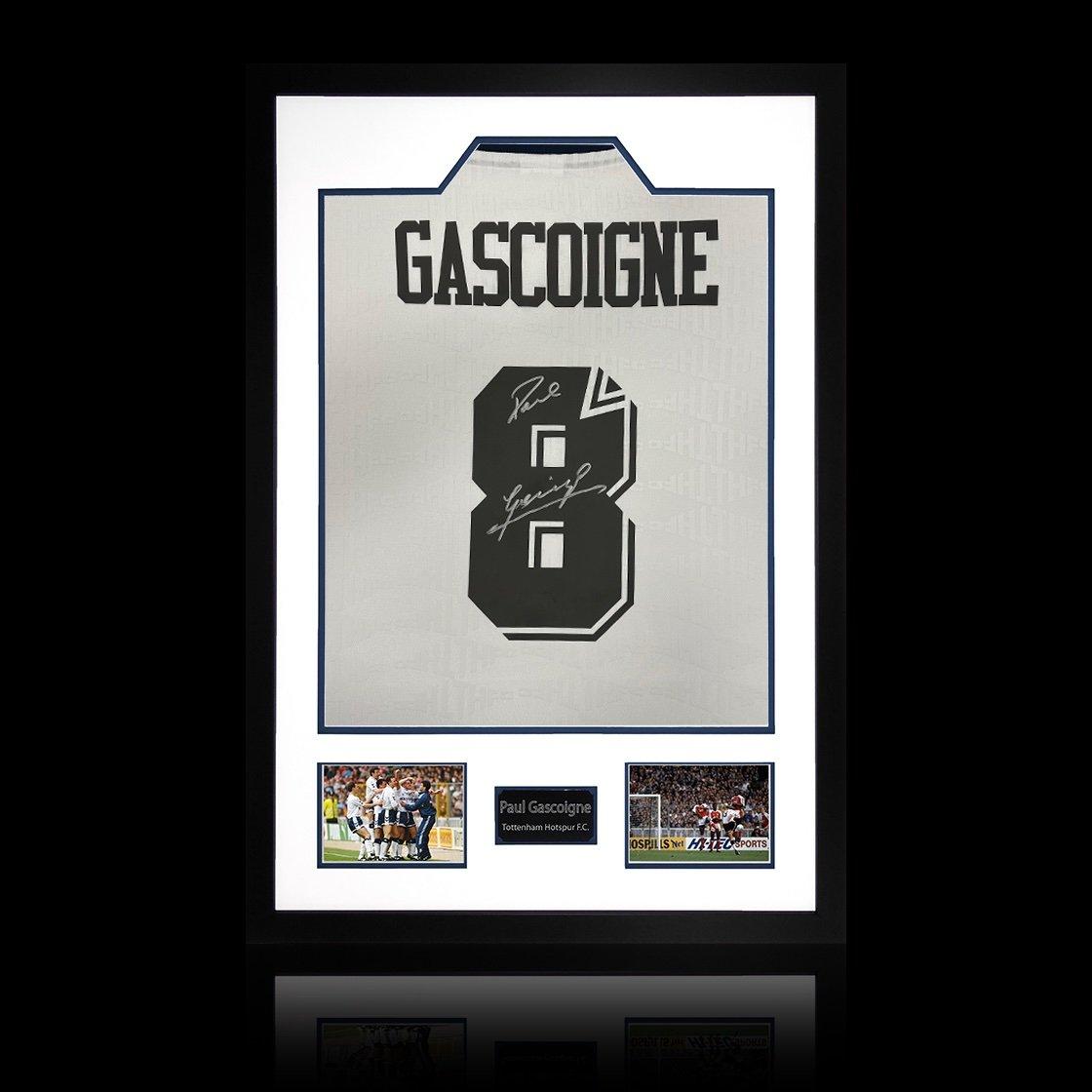 White - The Fan Cave - Paul Gascoigne Signed Tottenham Hotspur Shirt Prem - 1