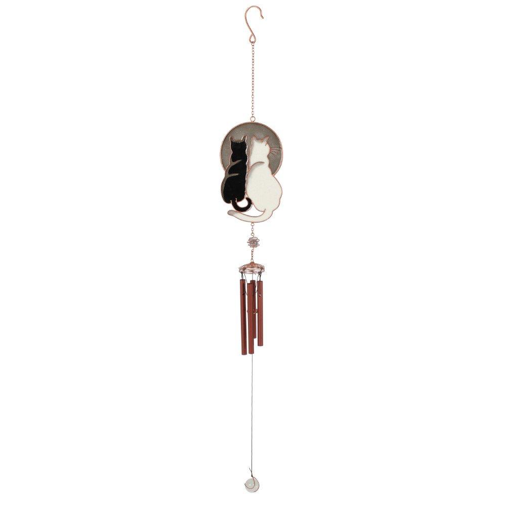 Something Different  Gazing Cats Windchime - White