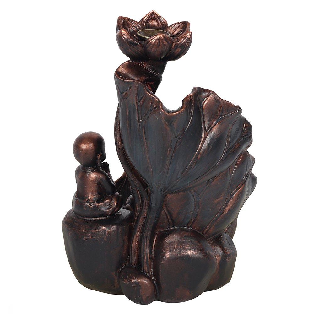 Bronze & Copper - Something Different - Bronze Effect Buddha Backflow Incense Burner - 3
