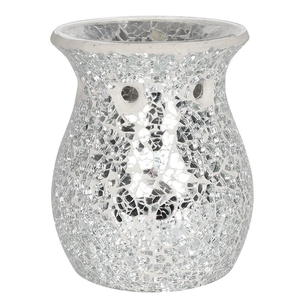 Silver - Something Different - Large Silver Crackle Oil Burner - 4