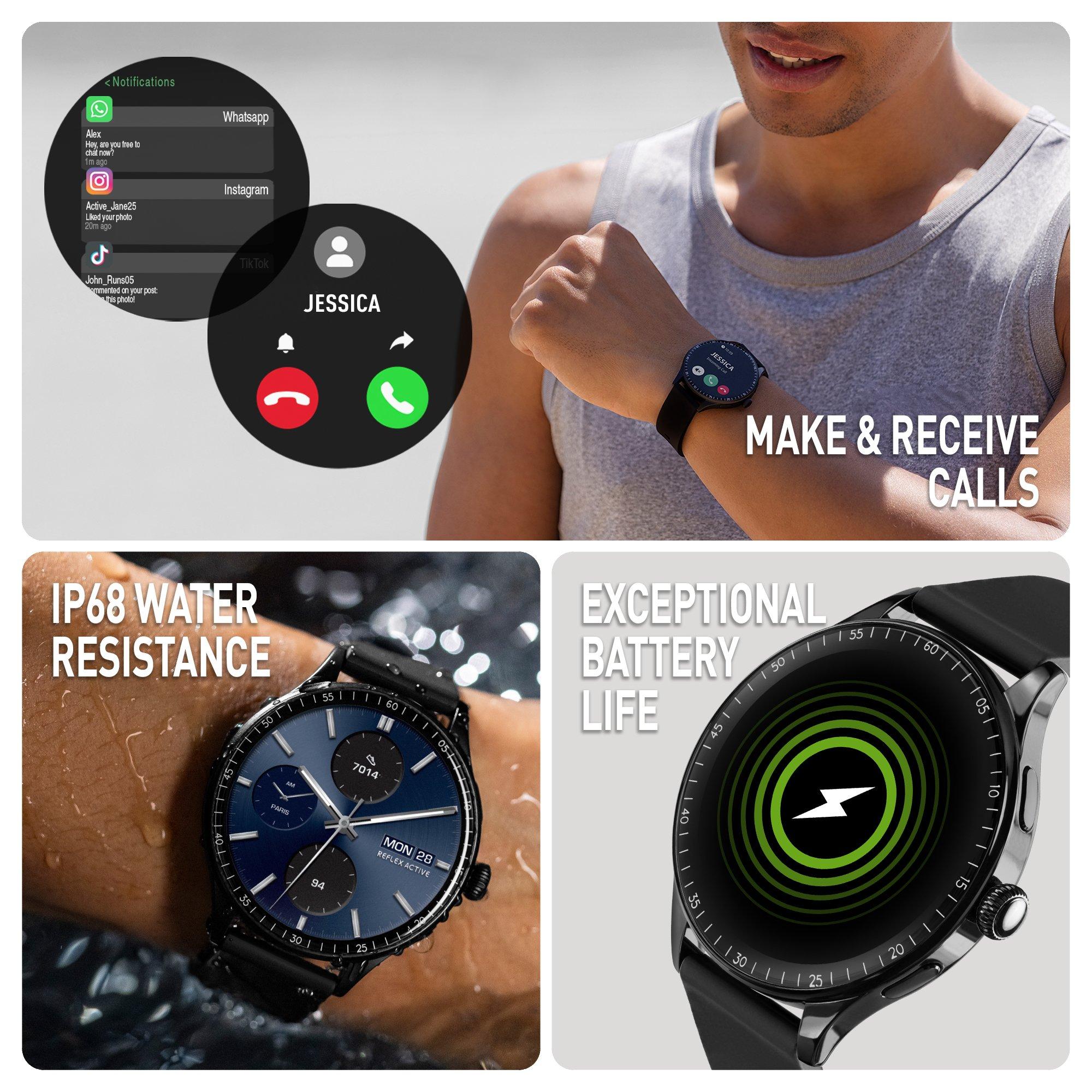 Black - Reflex Active - Reflex Active Spectra AMOLED Calling Smart Watch - 3