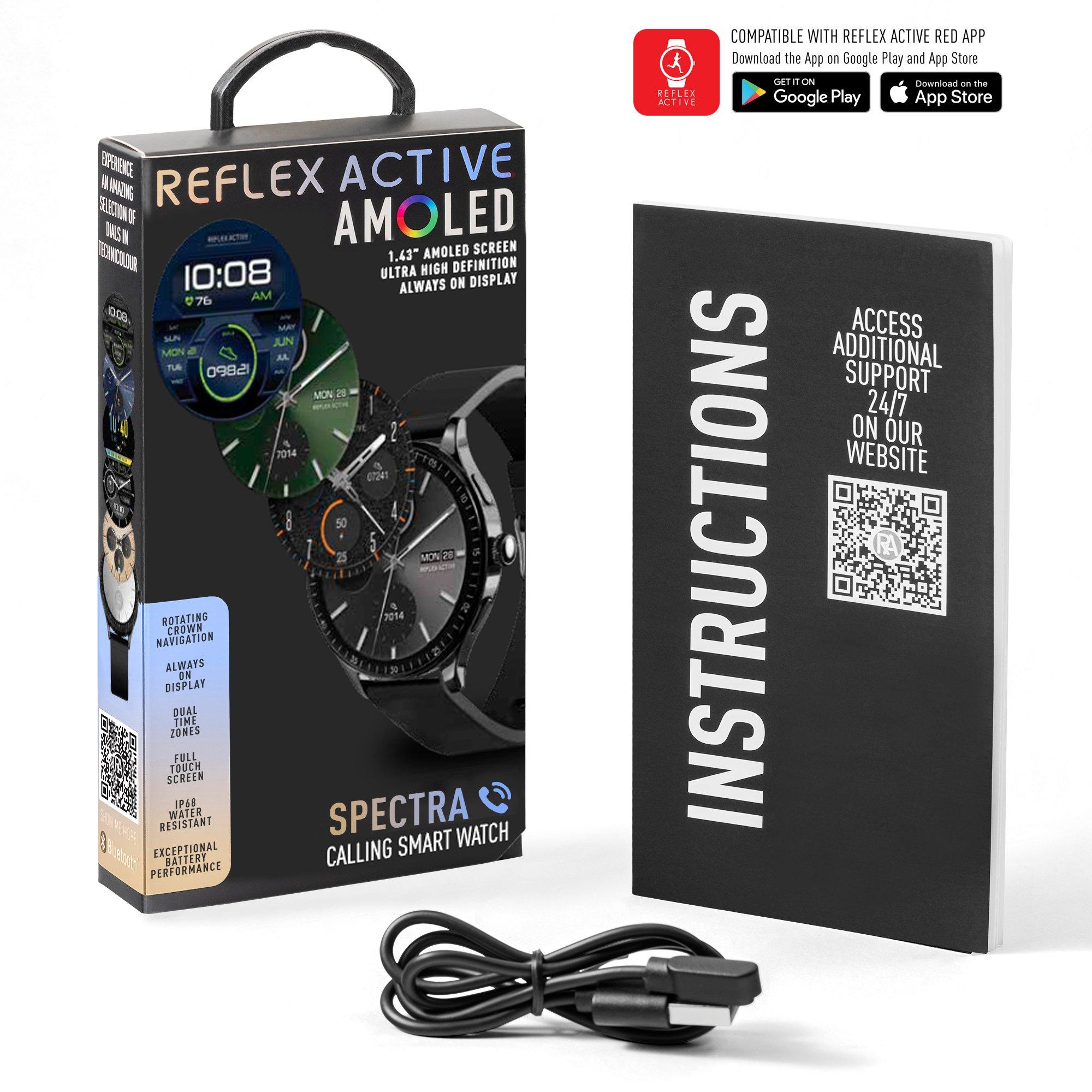 Black - Reflex Active - Reflex Active Spectra AMOLED Calling Smart Watch - 6