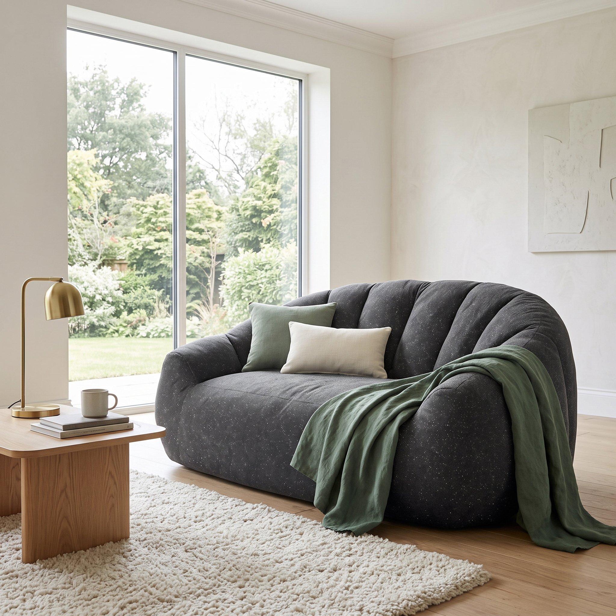 Gray - Urban Meuble - Premium Plush Bean Bag Sofa - 4