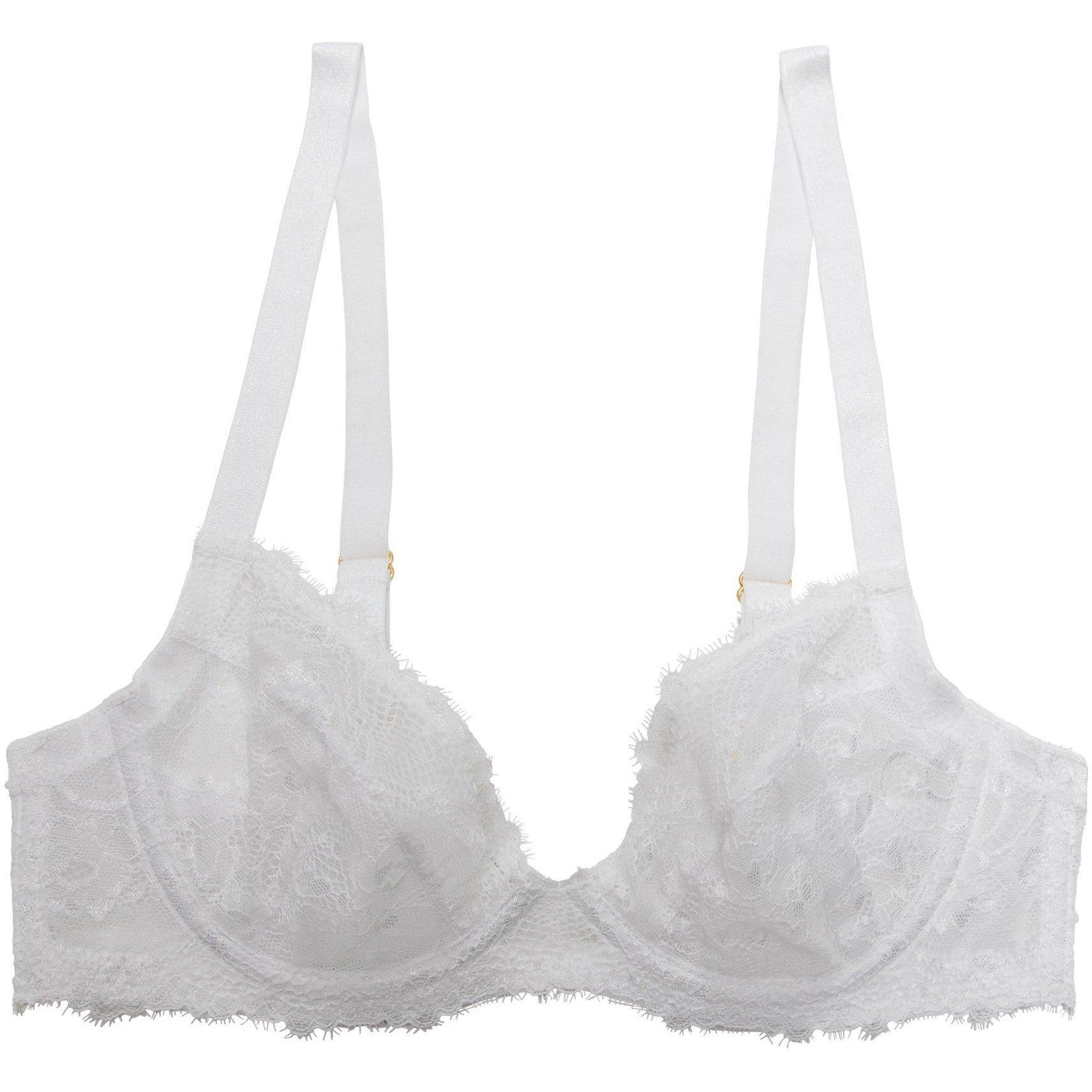 White - Wolf and Whistle - Wolf & Whistle Ariana White Everyday Plunge Bra - 4