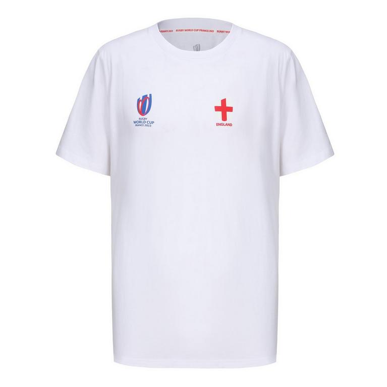 Angleterre - Rugby World Cup - the future is ours graphic back print stripe t-shirt in black - 1