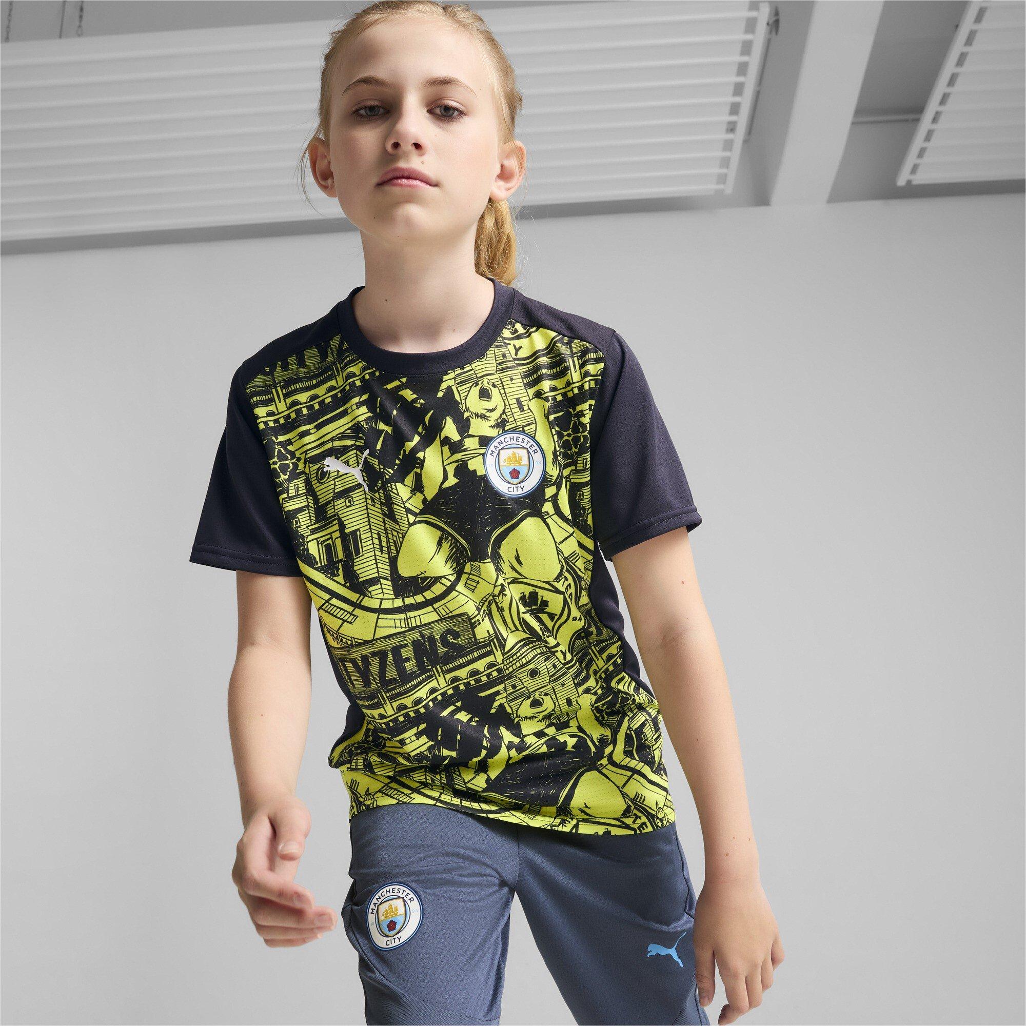 Yellow/Blue - Puma - Manchester City FC Pre Match Shirt 2024 2025 Juniors - 2