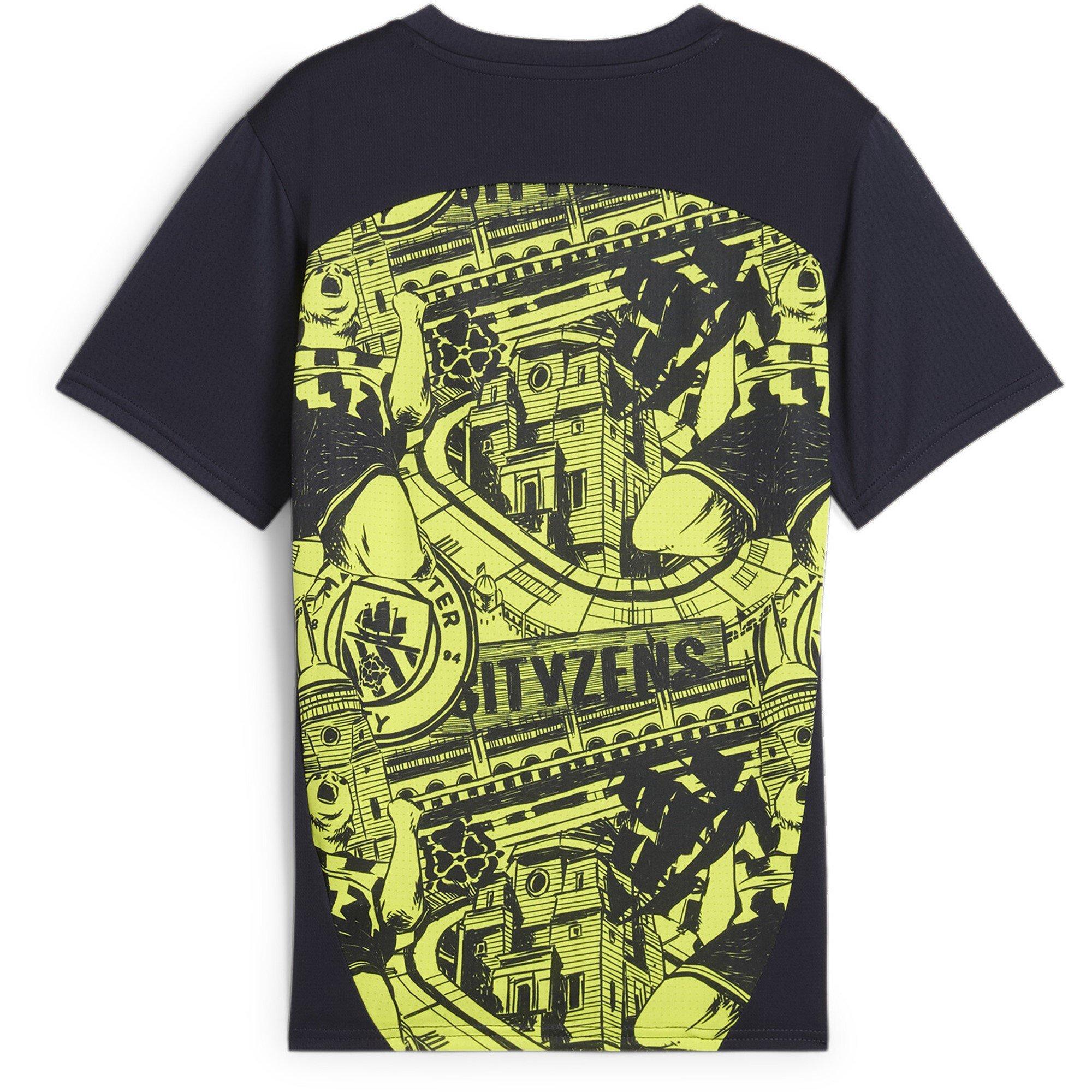 Yellow/Blue - Puma - Manchester City FC Pre Match Shirt 2024 2025 Juniors - 6