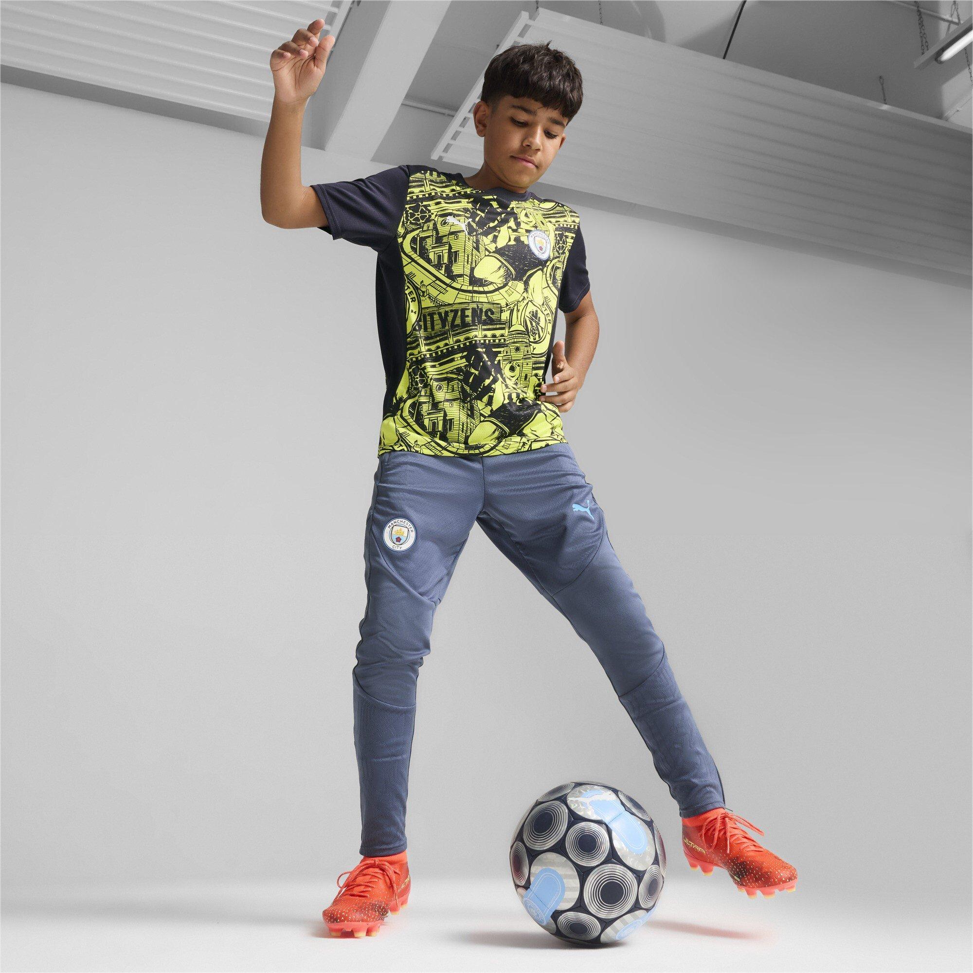 Yellow/Blue - Puma - Manchester City FC Pre Match Shirt 2024 2025 Juniors - 4