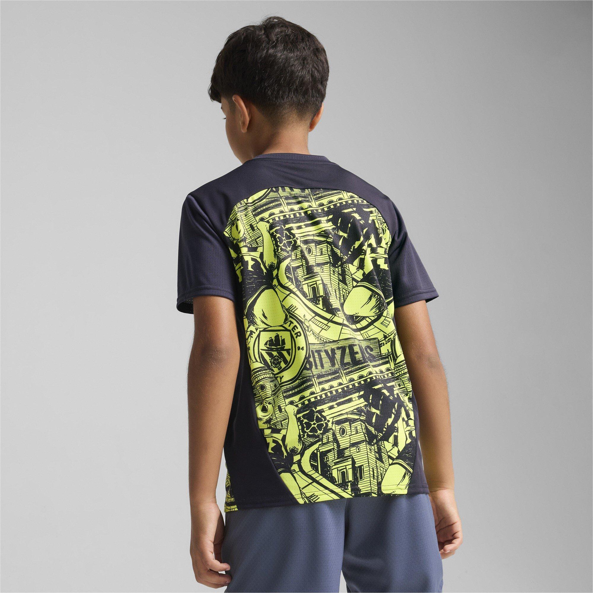 Yellow/Blue - Puma - Manchester City FC Pre Match Shirt 2024 2025 Juniors - 5