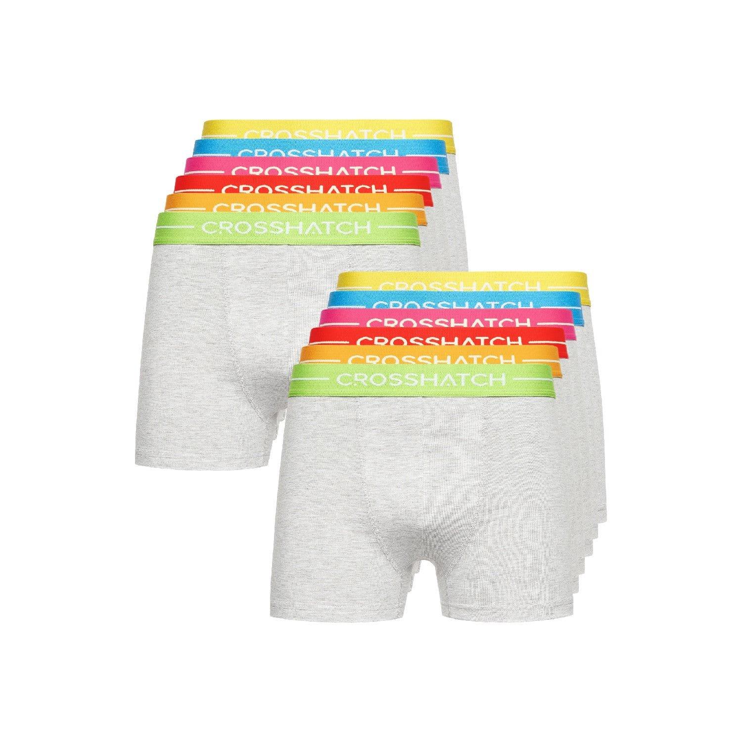 Grey - Crosshatch - 12 Pack of Astral Boxers
