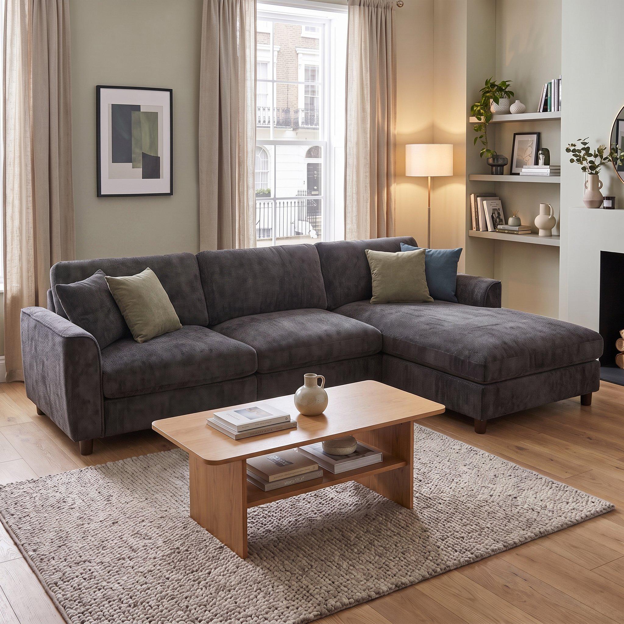 Dark Gray - Urban Meuble - Reversible L-Shaped Sectional Sofa - 2