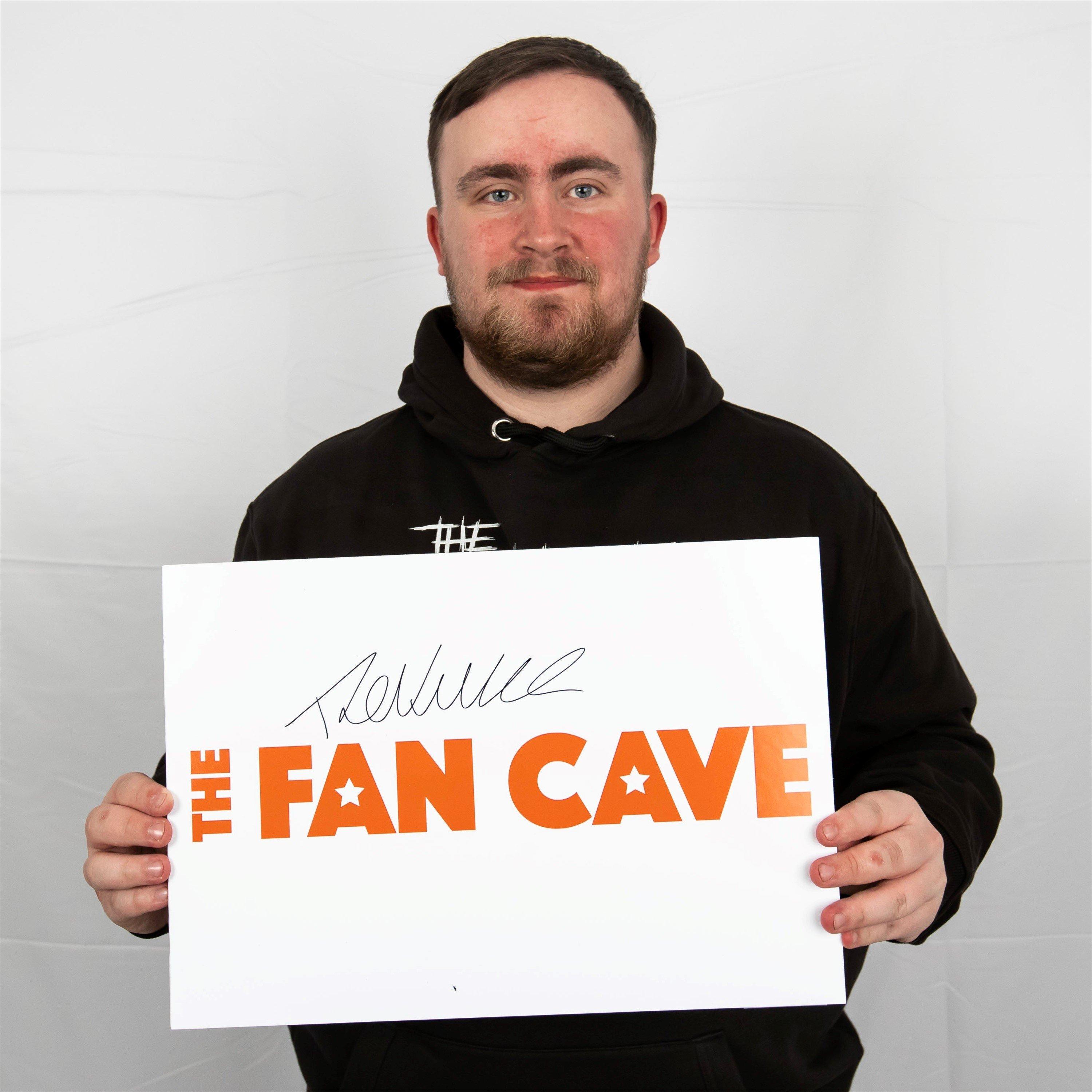 Yellow & Purple - The Fan Cave - Luke Littler Signed 2025 World Champion Image Delu - 2