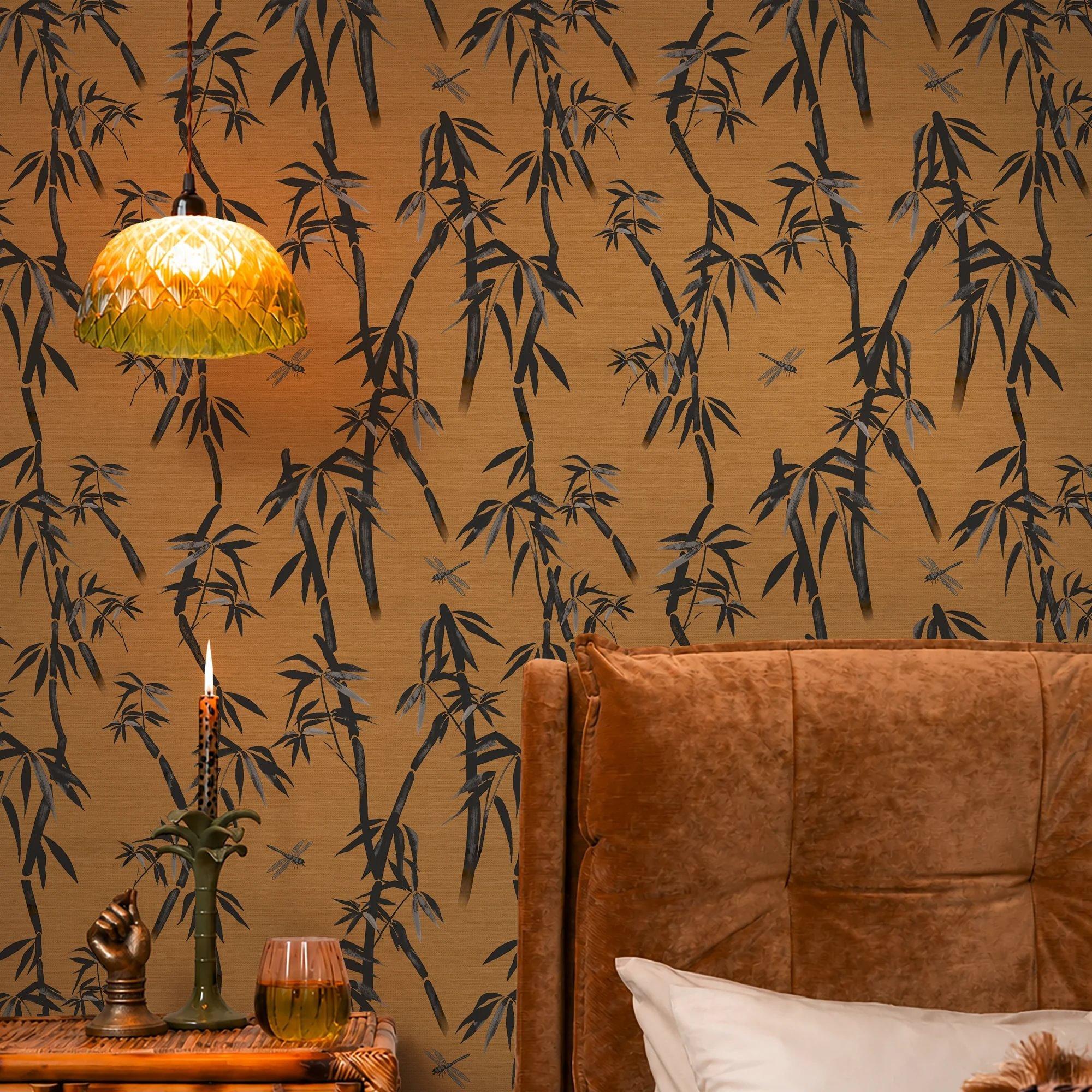 Noir - Rockett St George - Wham Bamboo Sage Green Wallpaper - 2