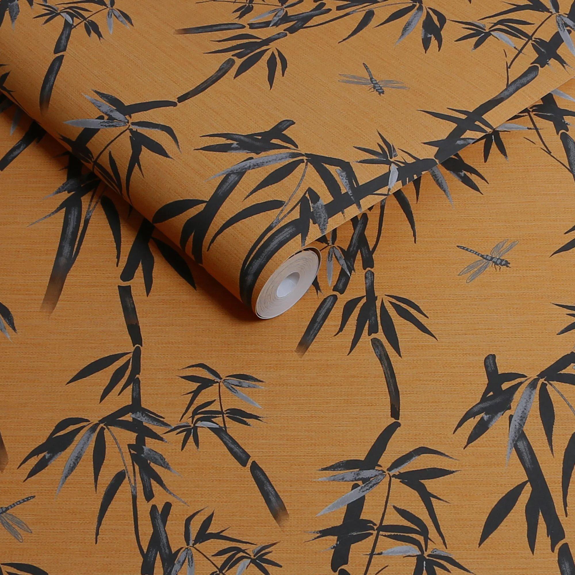 Noir - Rockett St George - Wham Bamboo Sage Green Wallpaper - 3