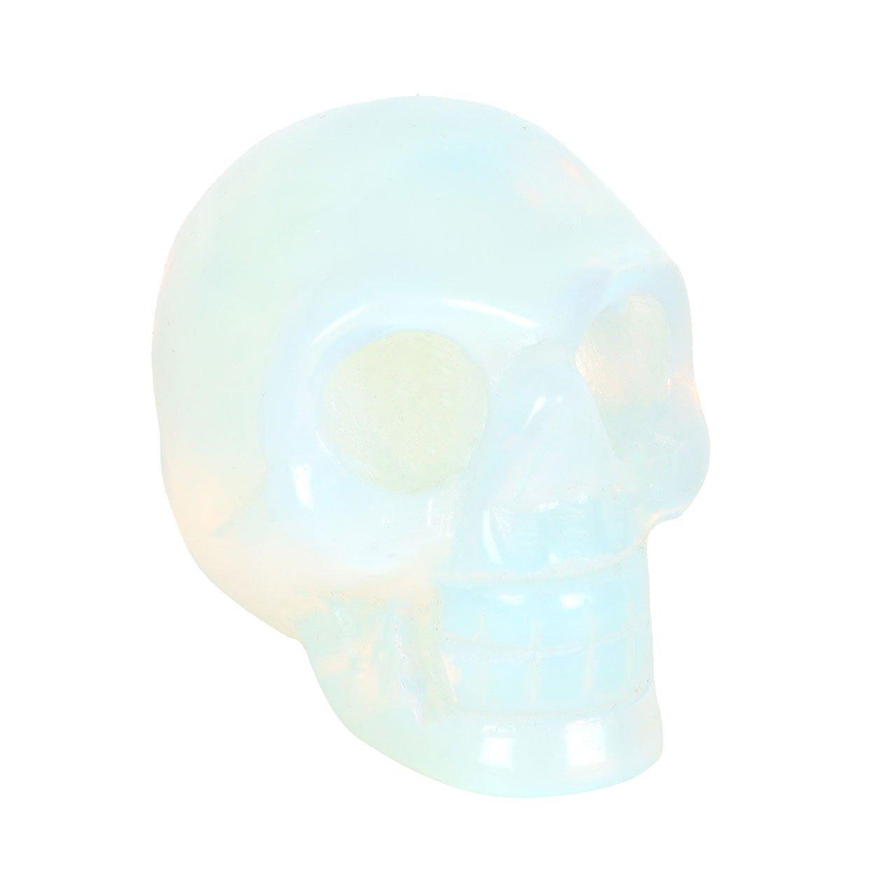 White & Cream - Something Different - Opalite Crystal Skull - 3