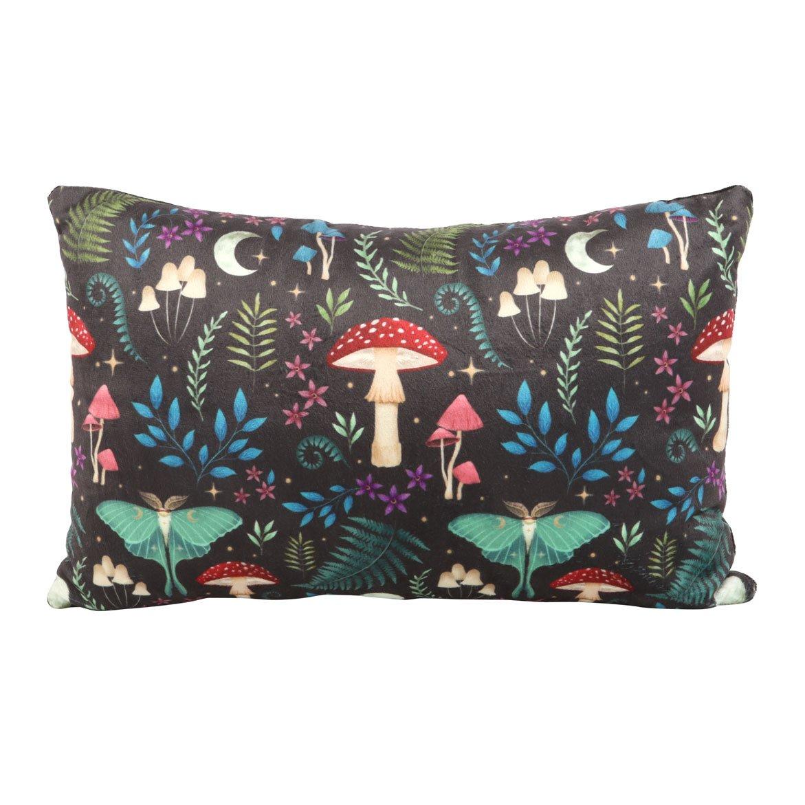 Black - Something Different - 40cm Rectangular Dark Forest Print Cushion - 2