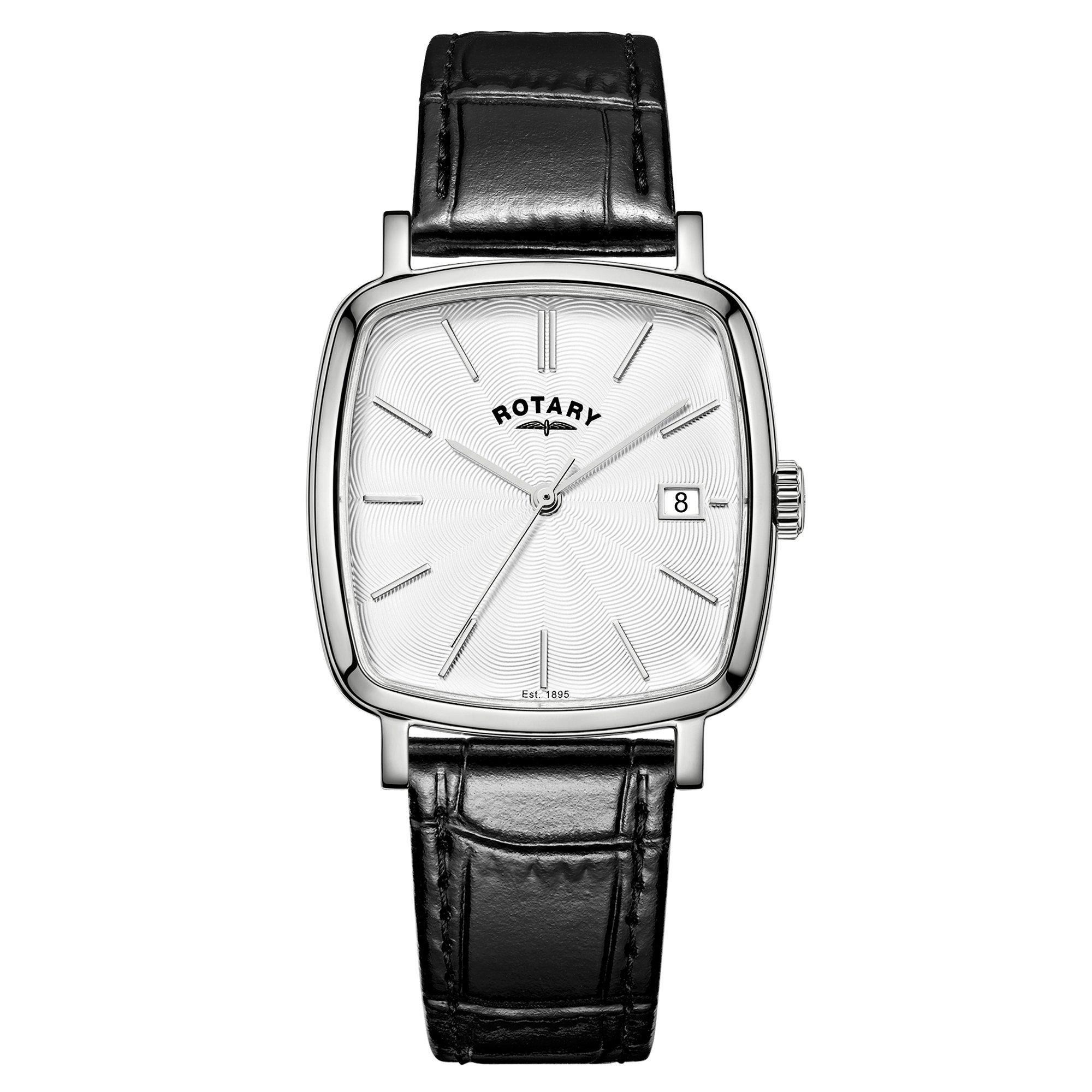Rotary Men's Heritage Astoria Square Ss Watc Black