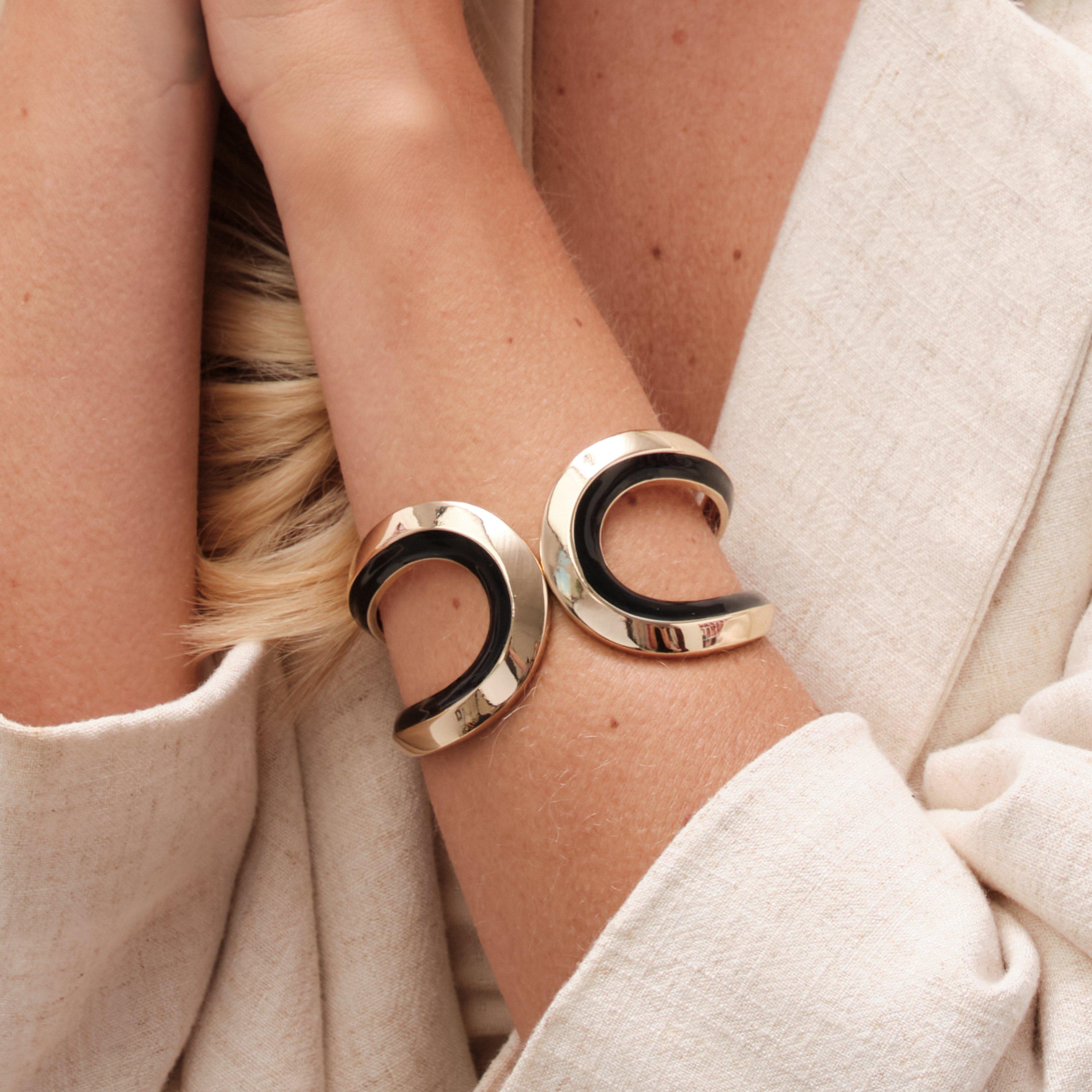 Gold - Jon Richard - Gold Plated And Enamel Cuff - 2