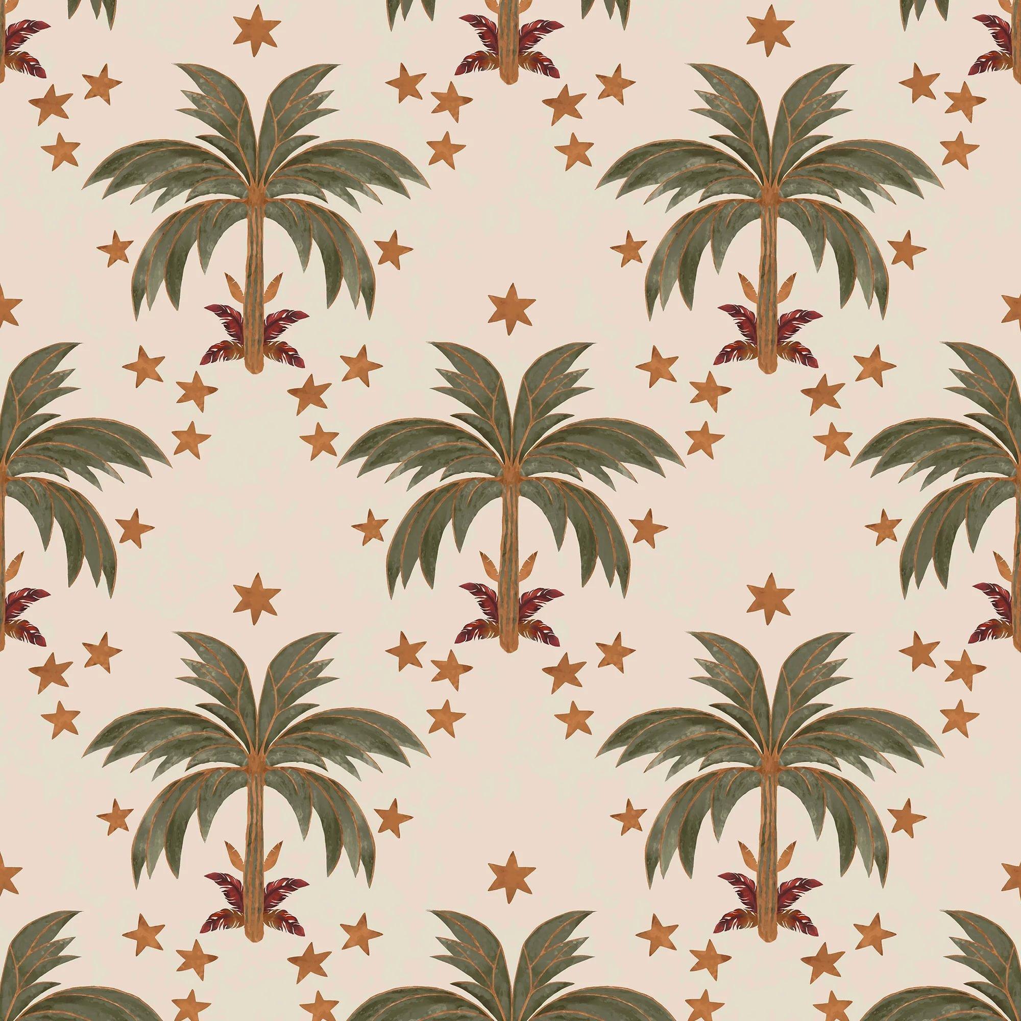 Ivory - Rockett St George - Midnight Palms Ivory Wallpaper - 1