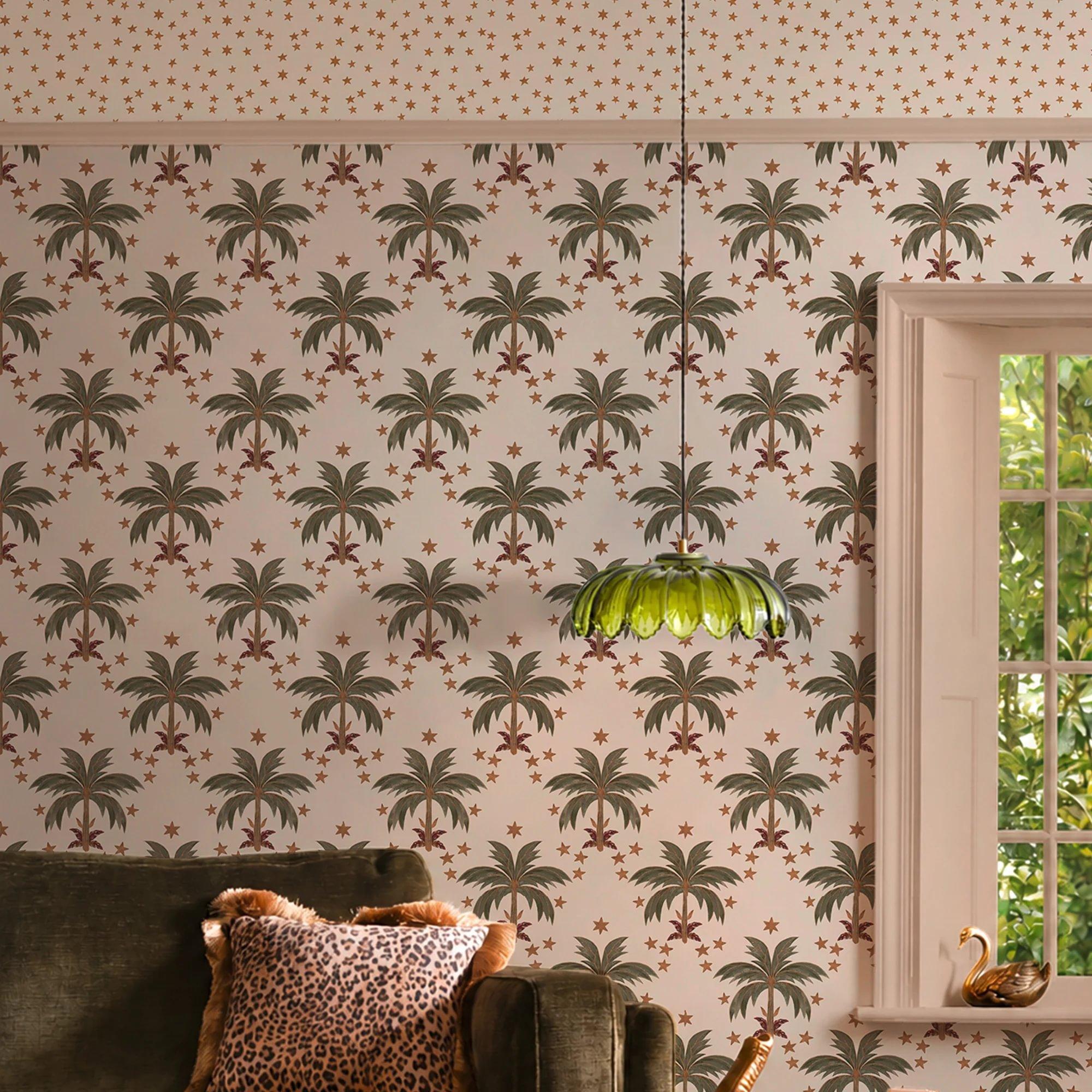 Ivory - Rockett St George - Midnight Palms Ivory Wallpaper - 2