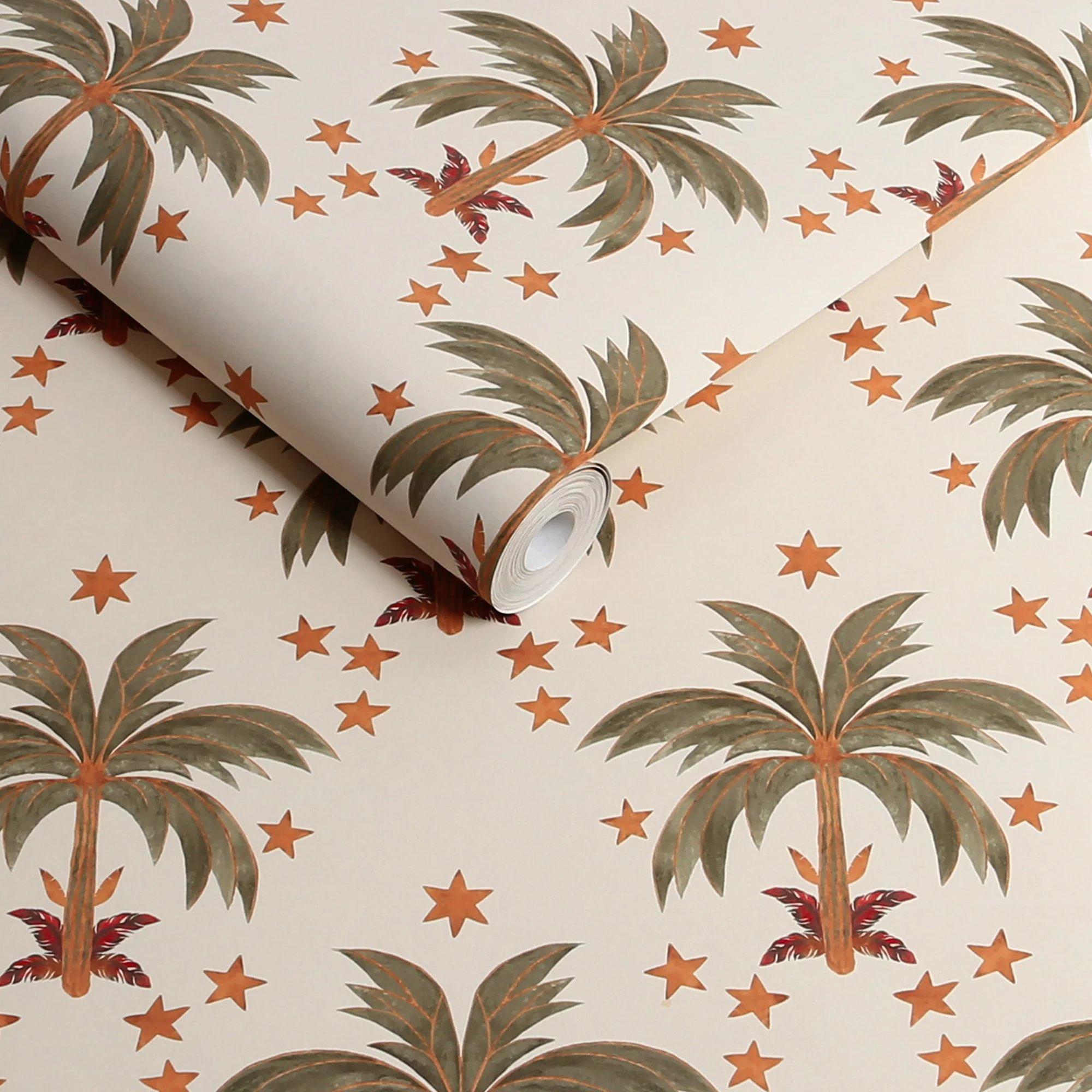 Ivory - Rockett St George - Midnight Palms Ivory Wallpaper - 3