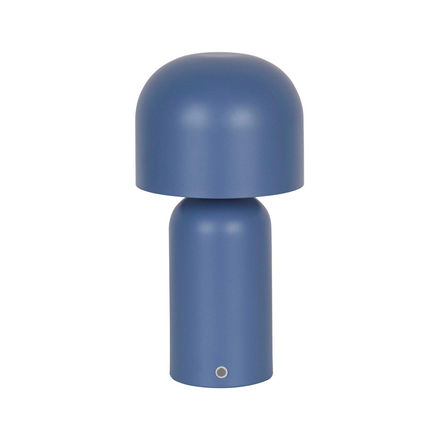 Blue - Lighting Collection - Rechargeable Blue LED Mushroom Table Lamp - 2