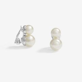 Jon Richard Double Pearl Clip Earrings