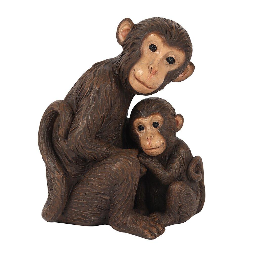 Brown - Something Different - Monkey Mother and Baby Ornament - 2