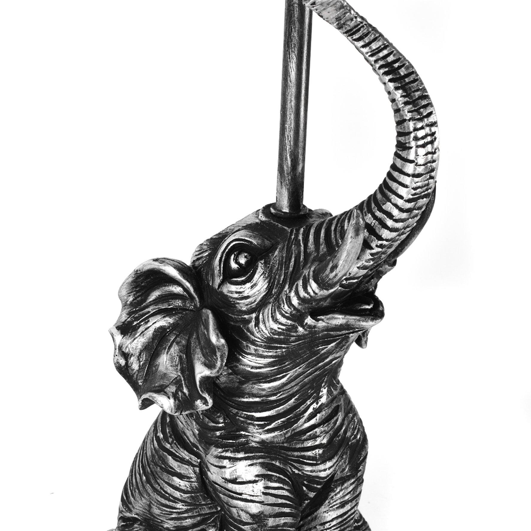 Silver - Hestia - Elephant Table Lamp - 2