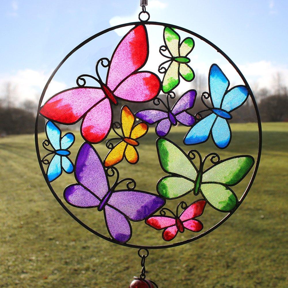 Multi - Something Different - Circle Butterfly Windchime - 1