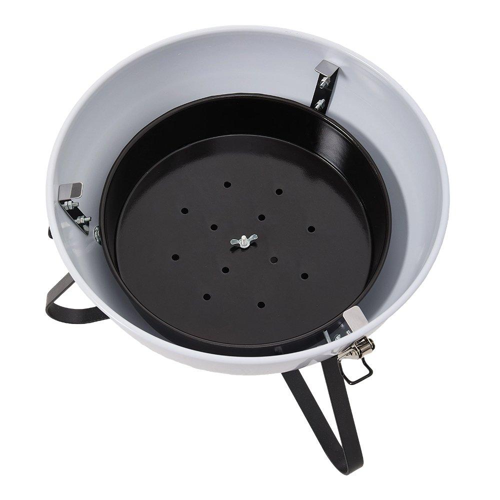 White - Breeins - Portable Charcoal Kettle BBQ Grill - 6